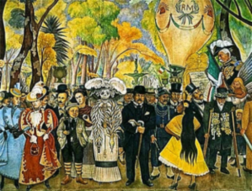 Diego Rivera: Sueño de una tarde dominical en la Alameda central (completo y detalle).
